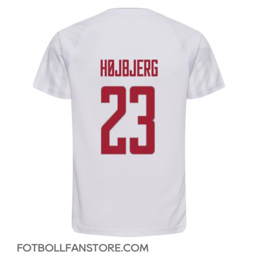 Danmark Pierre-Emile Hojbjerg #23 Borta matchtröja VM 2022 Kortärmad Billigt